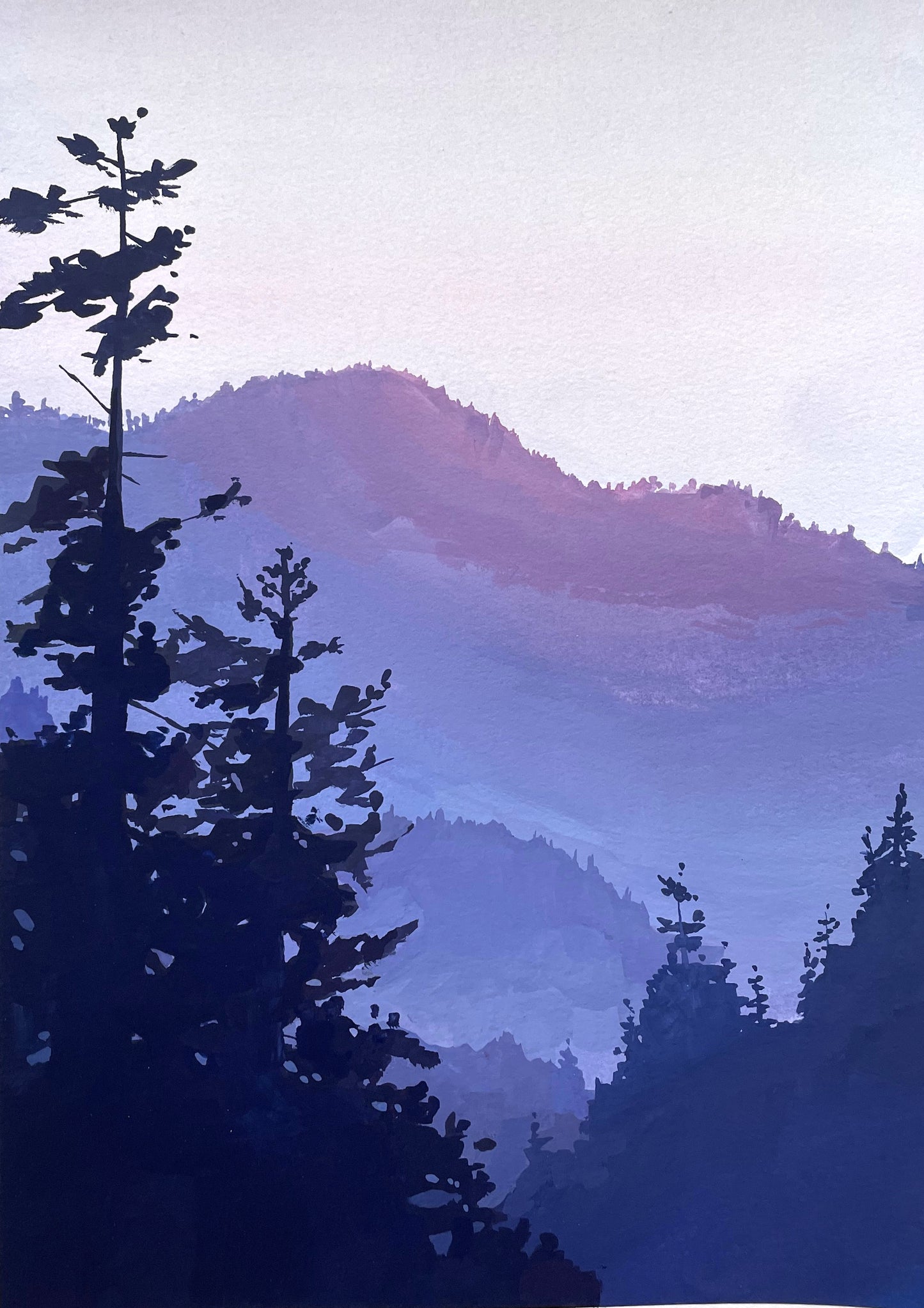 'Great Smoky Mountains' National Park Original Gouache Painting