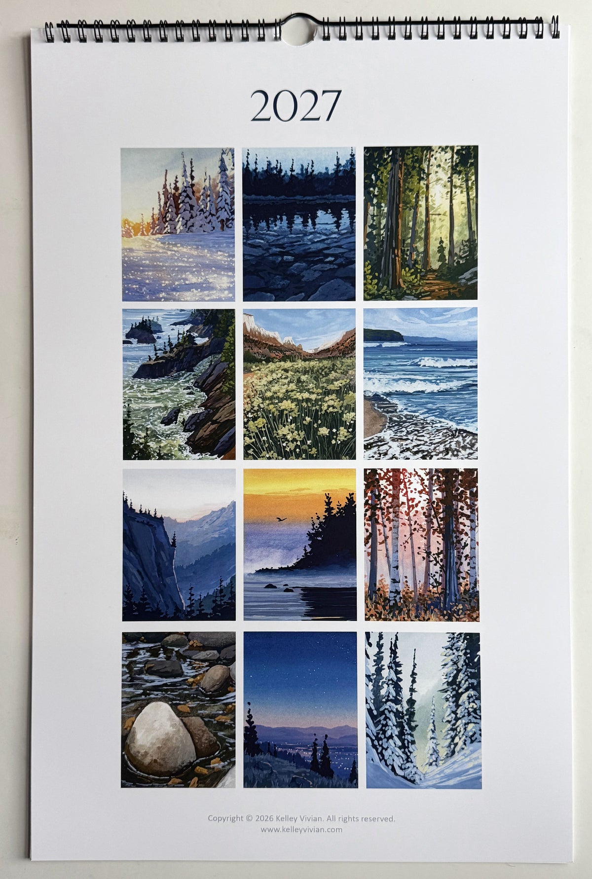 PREORDER 2027 Landscape Art Wall Calendar