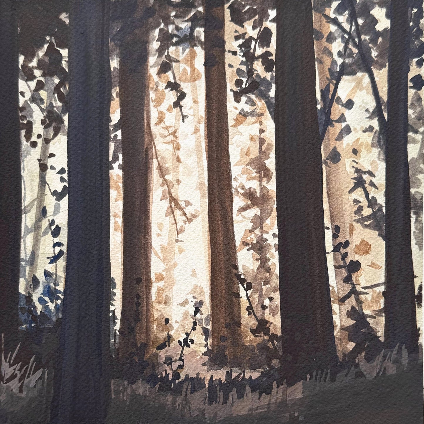 'A Familiar Path' Original Gouache Painting