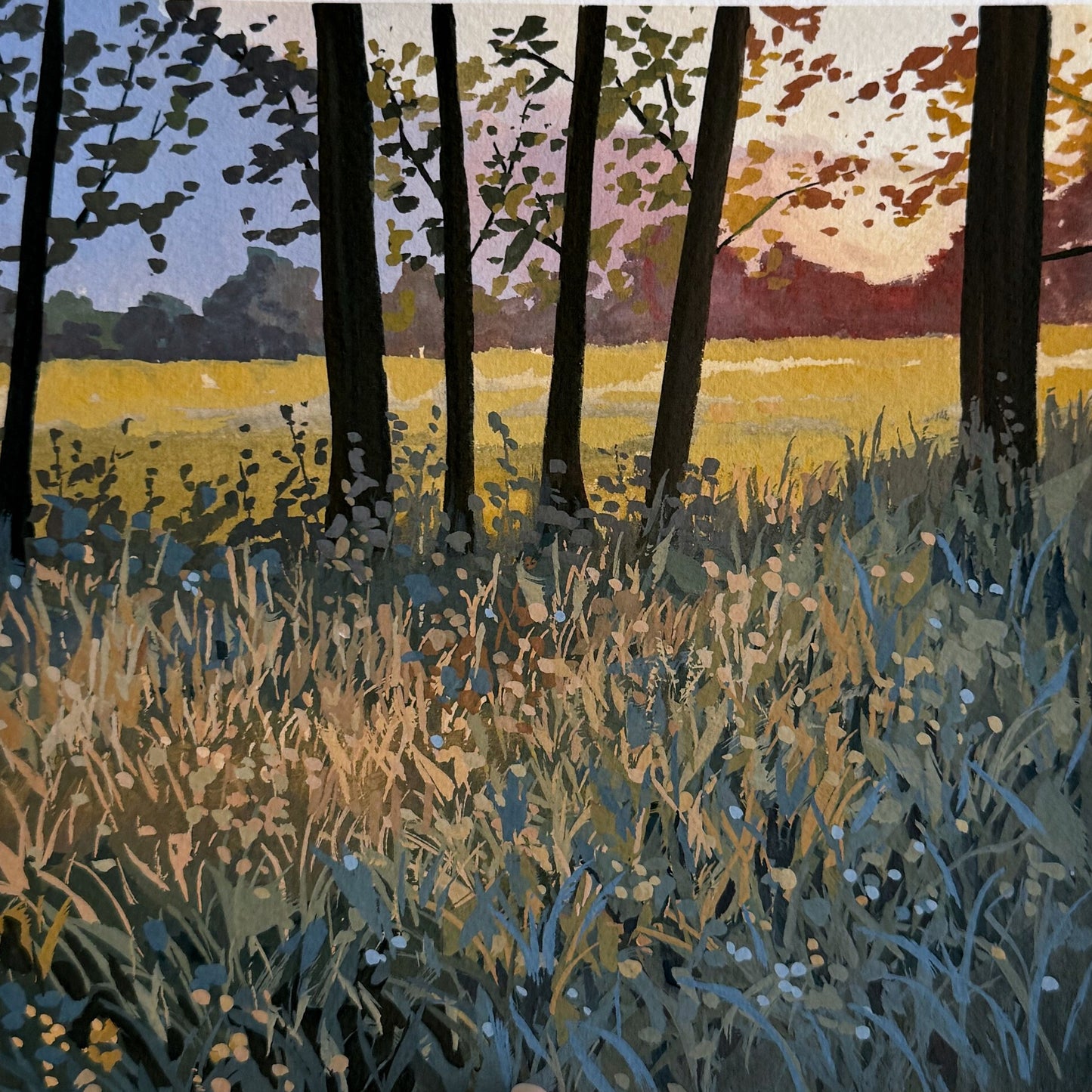 'Air of Autumn' Original Gouache Painting