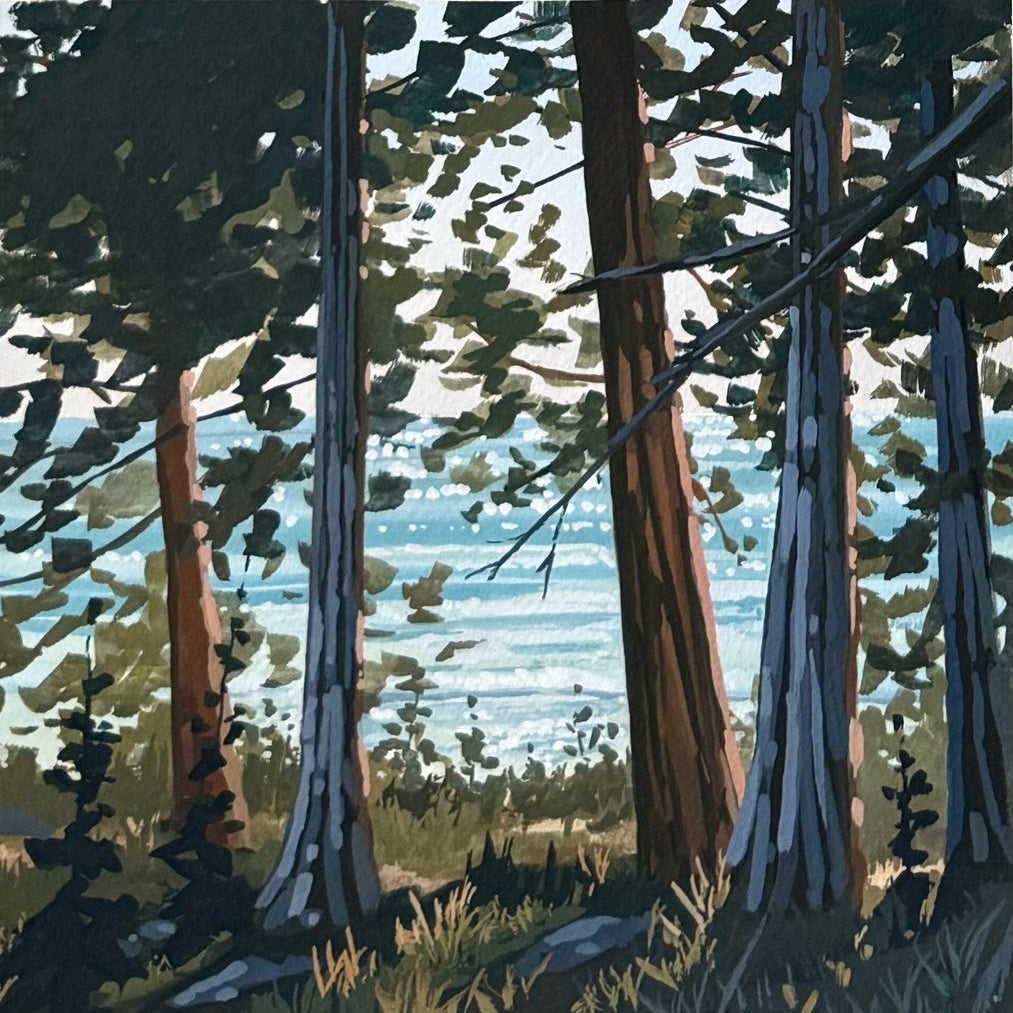 'Almost Shore' Original Gouache Painting