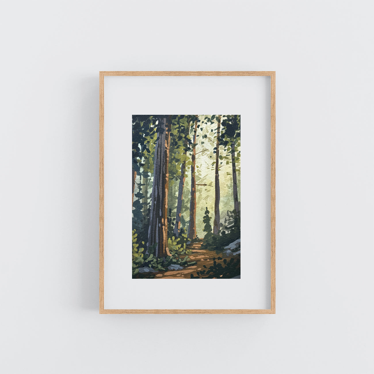 'Amongst the Forest Path' Original Gouache Painting