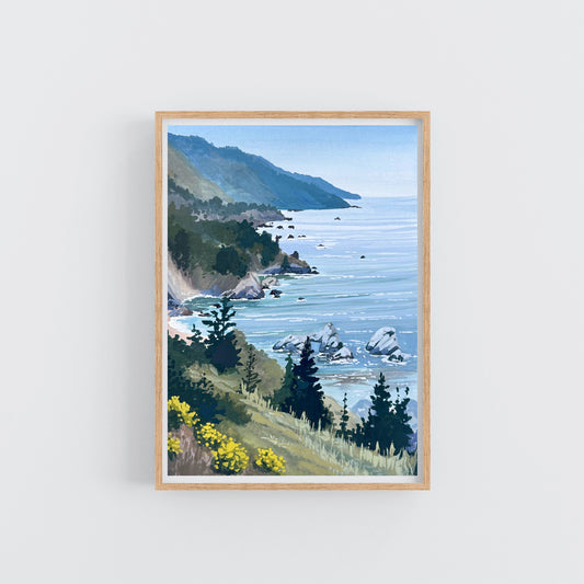 'Big Sur ii' Original Gouache Painting