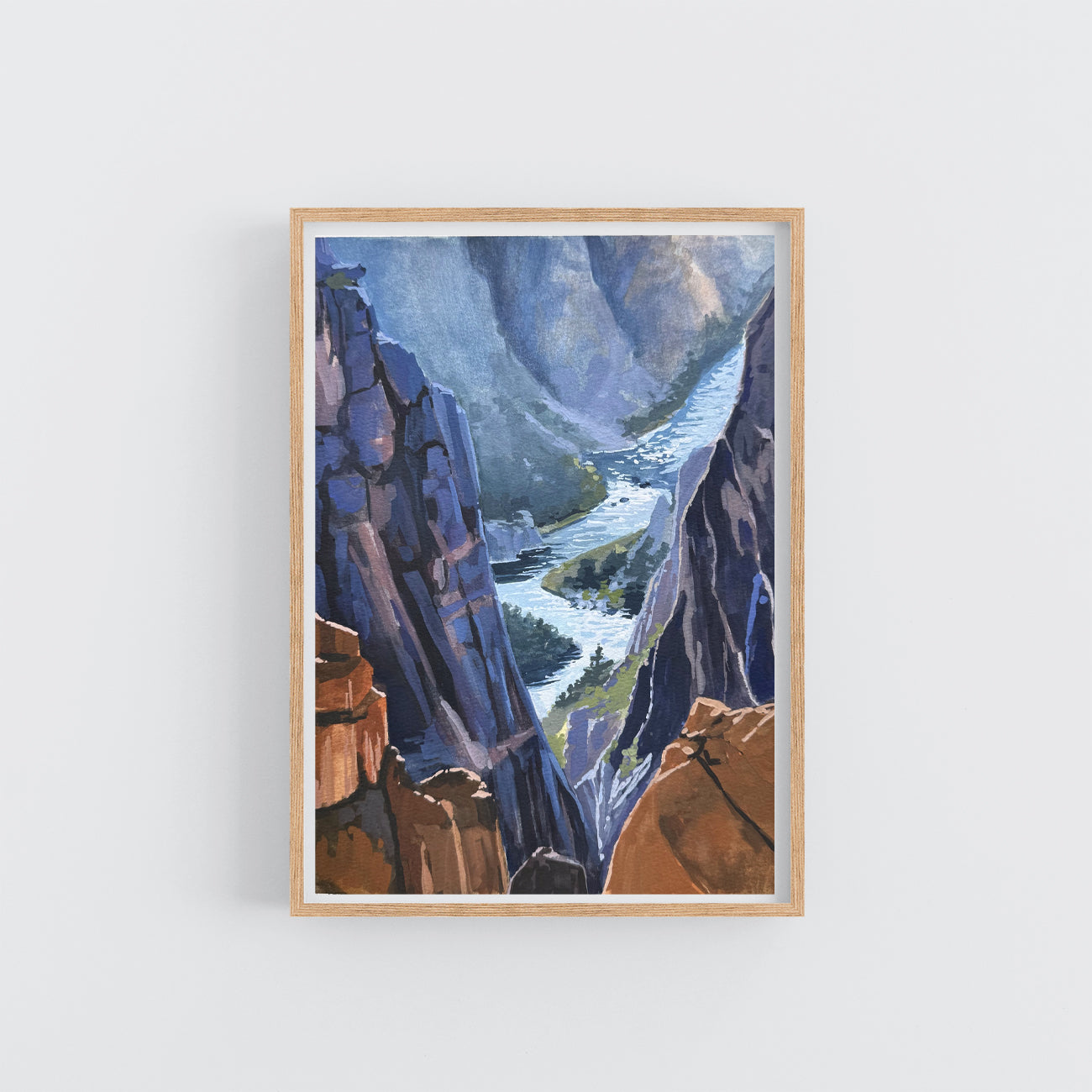 'Black Canyons of the Gunnison' National Park Original Gouache Painting