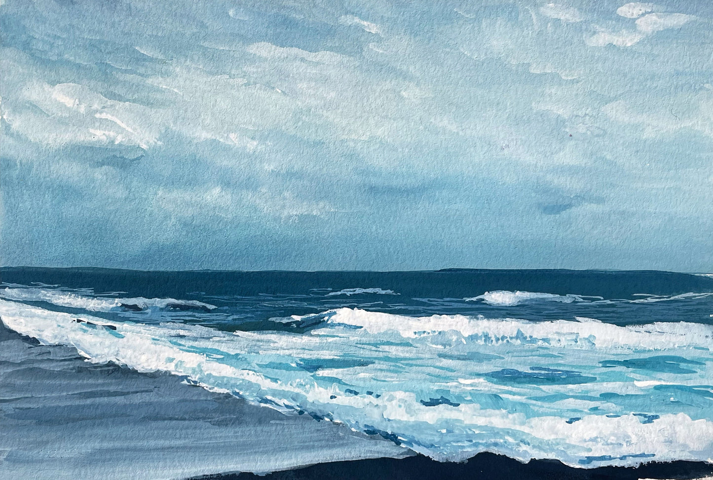 'Black Sand' Original Gouache Painting