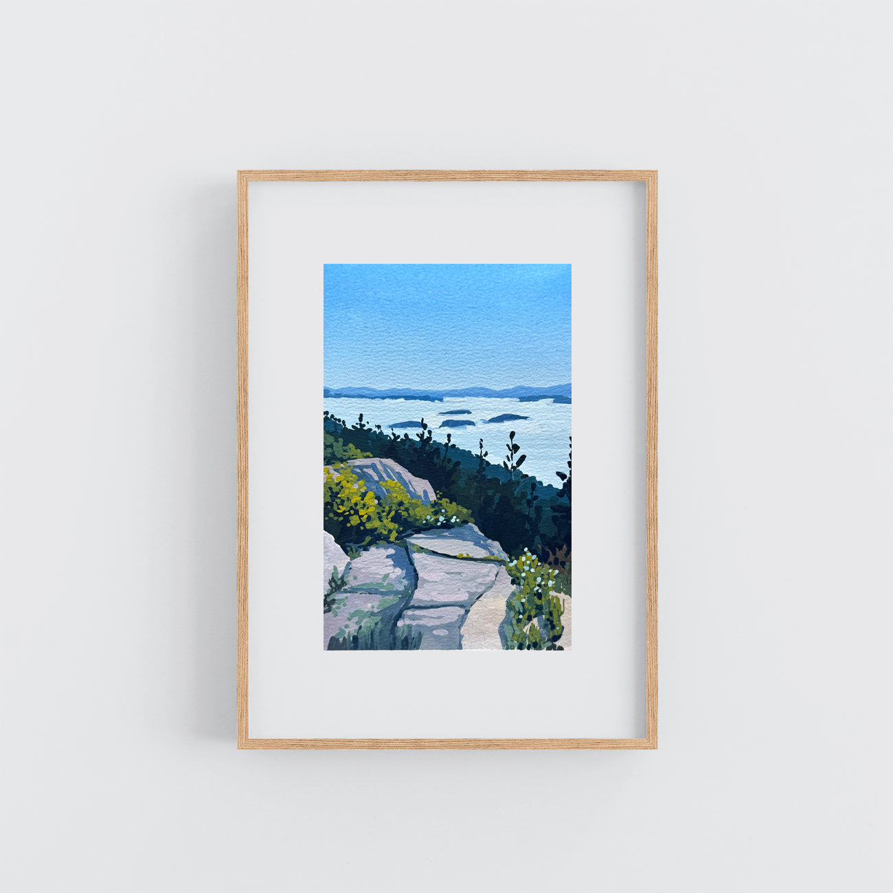 'Cadillac Mountain' Original Gouache Painting