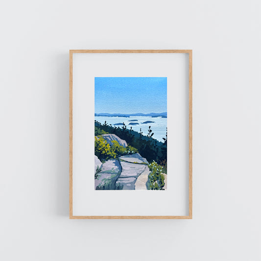 'Cadillac Mountain' Original Gouache Painting