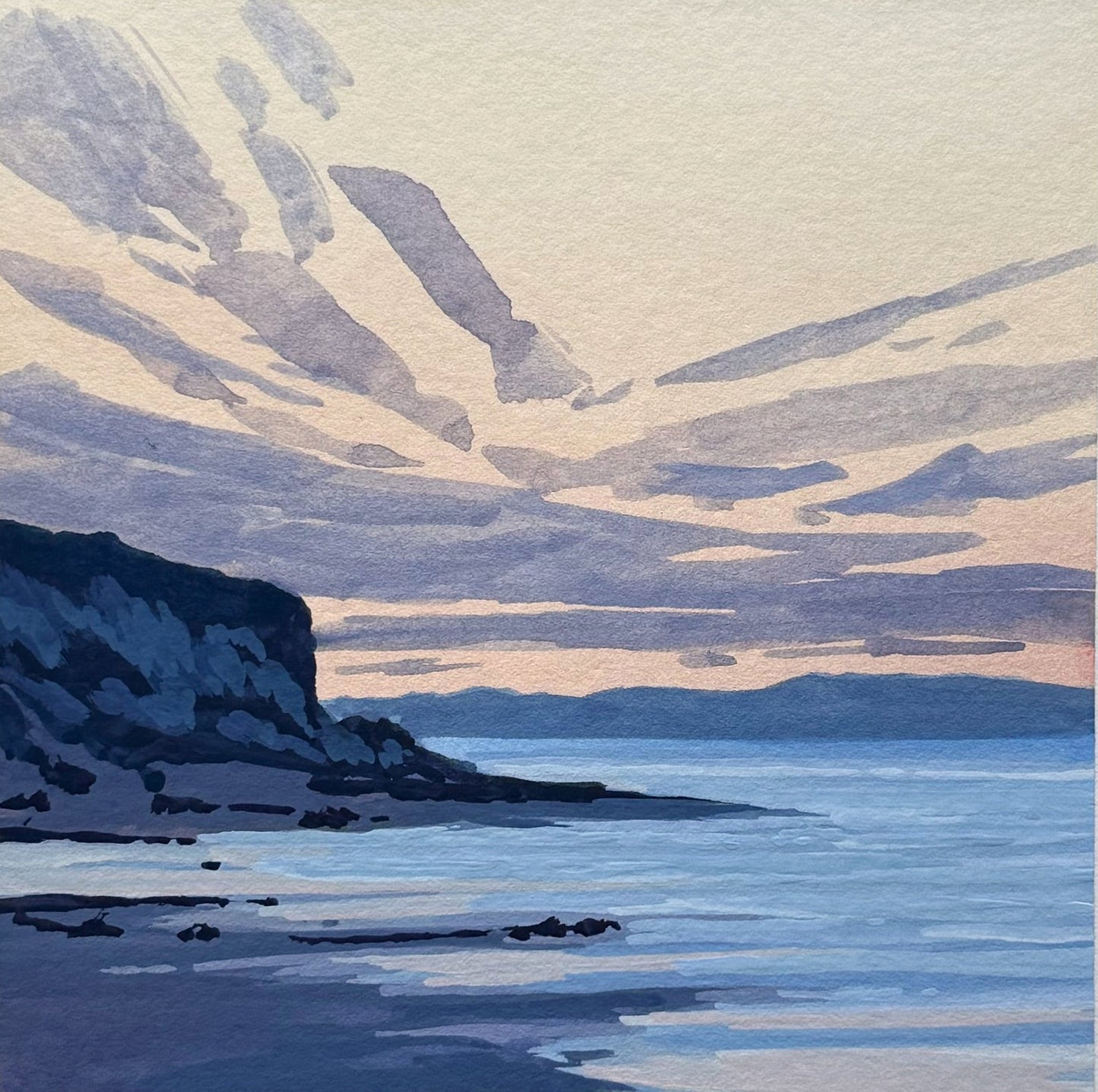 'Calm and Quiet' Original Gouache Painting