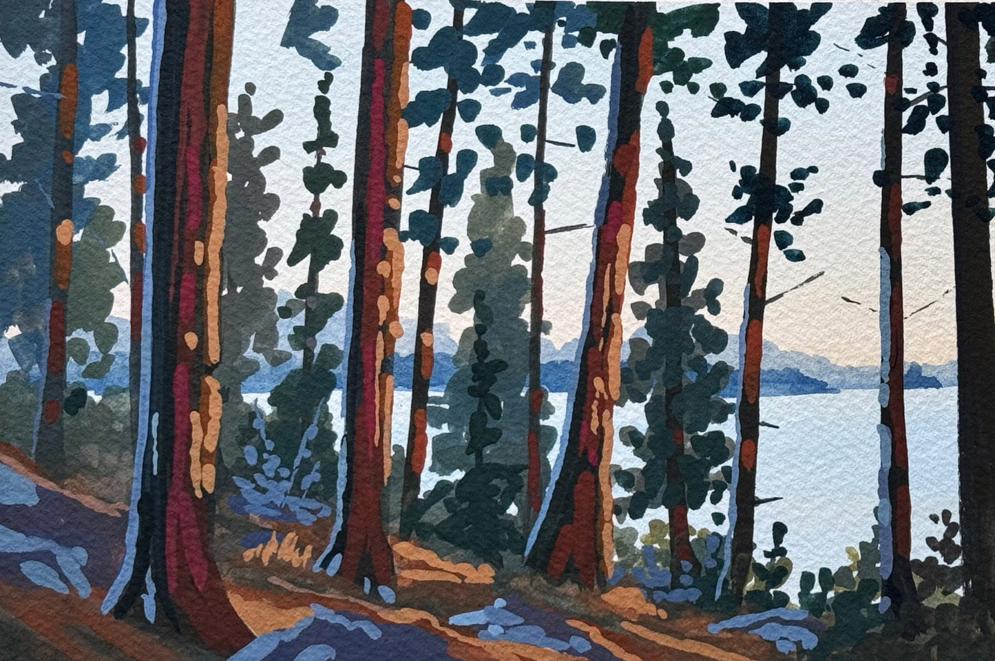 'Camp' Original Gouache Painting
