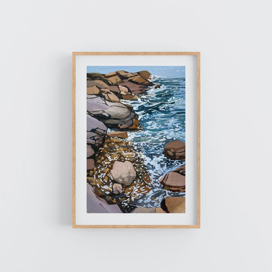 'Coastal Flow' Original Gouache Painting