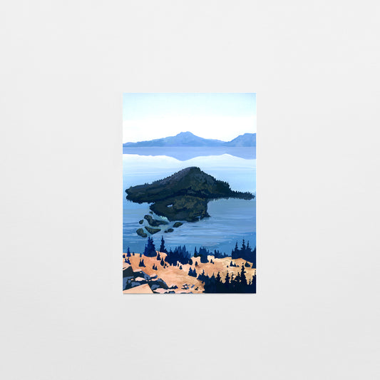 'Crater Lake' National Park Art Postcard
