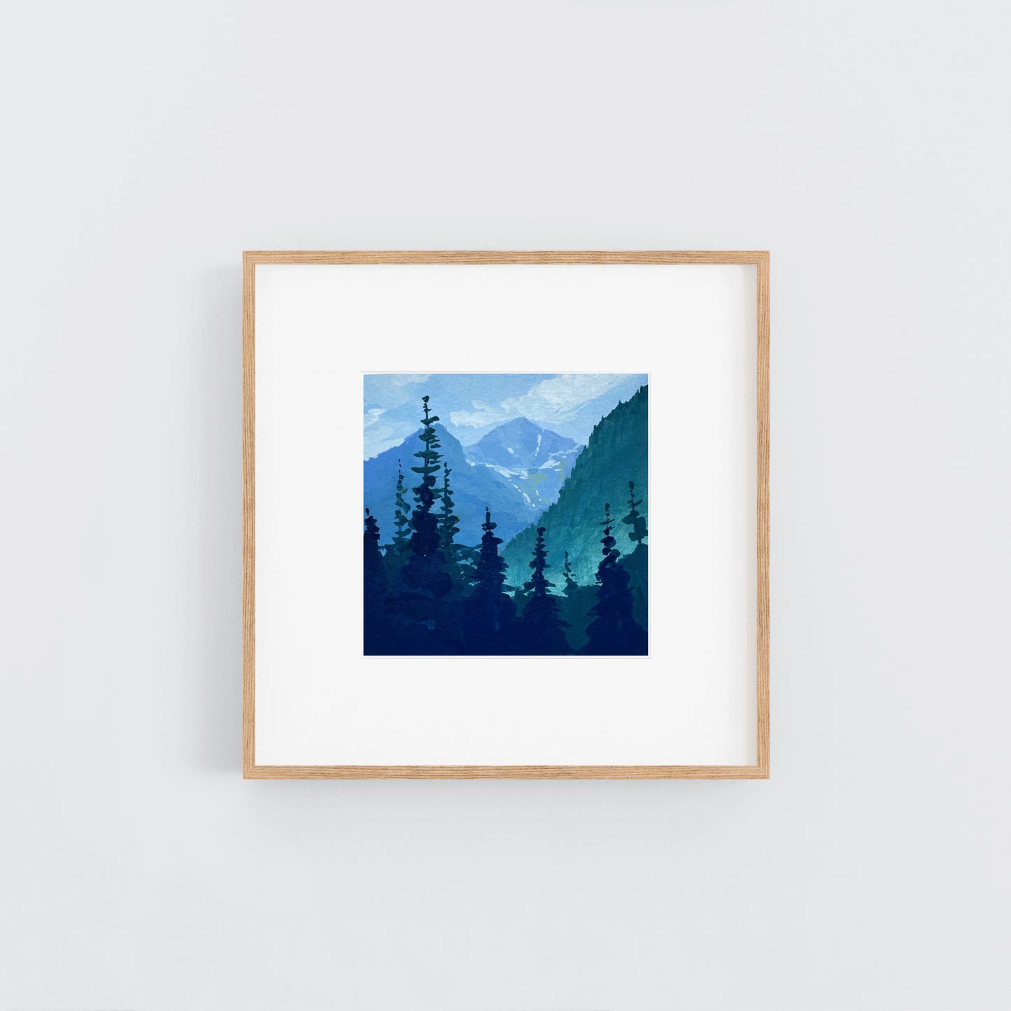 'Distant Peak' Original Gouache Painting