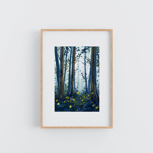 'Enchanted Forest Trail' Original Gouache Painting