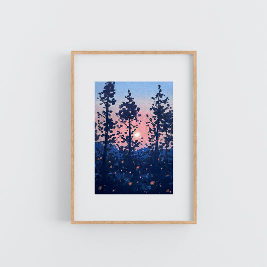 'Forest Whimsy V' Original Gouache Painting