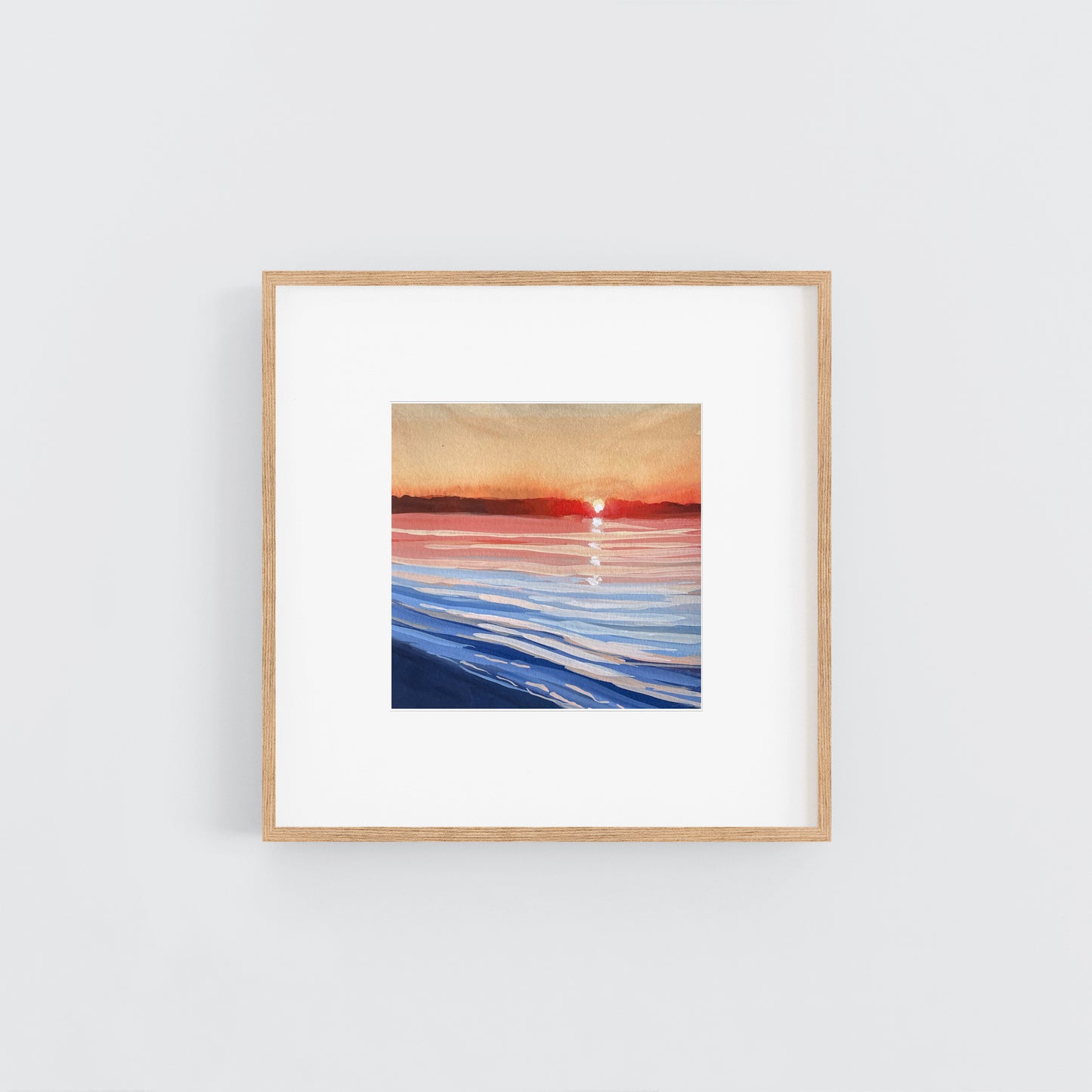 'Gleaming Waters' Original Gouache Painting