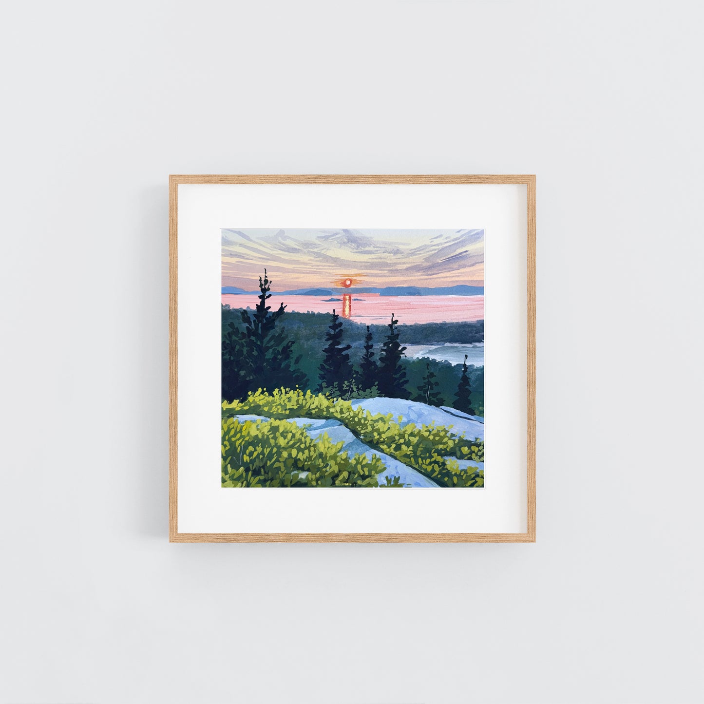 'Gorham Sunrise' Original Gouache Painting