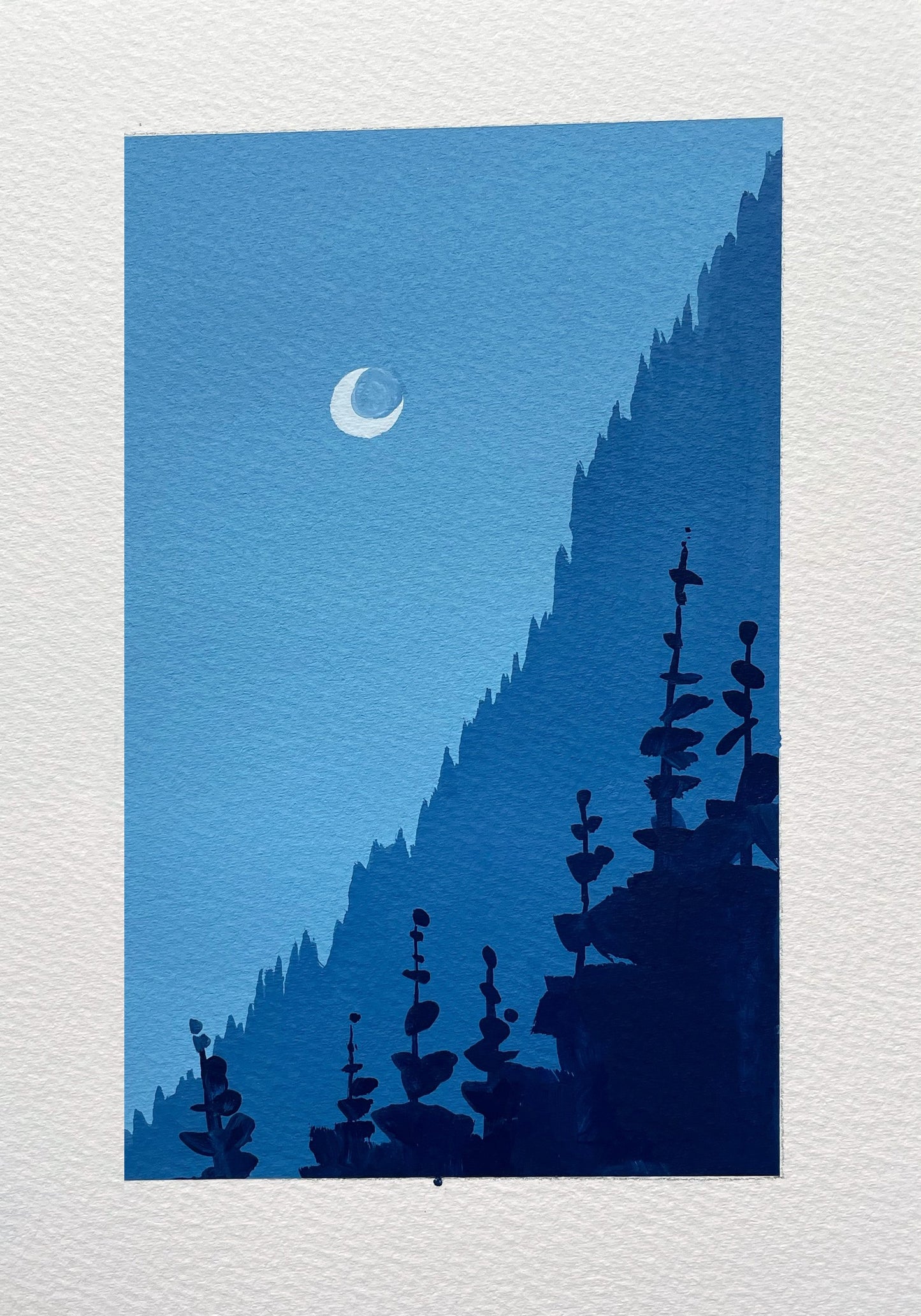 'In the Mountains' Trio of Original Gouache Paintings