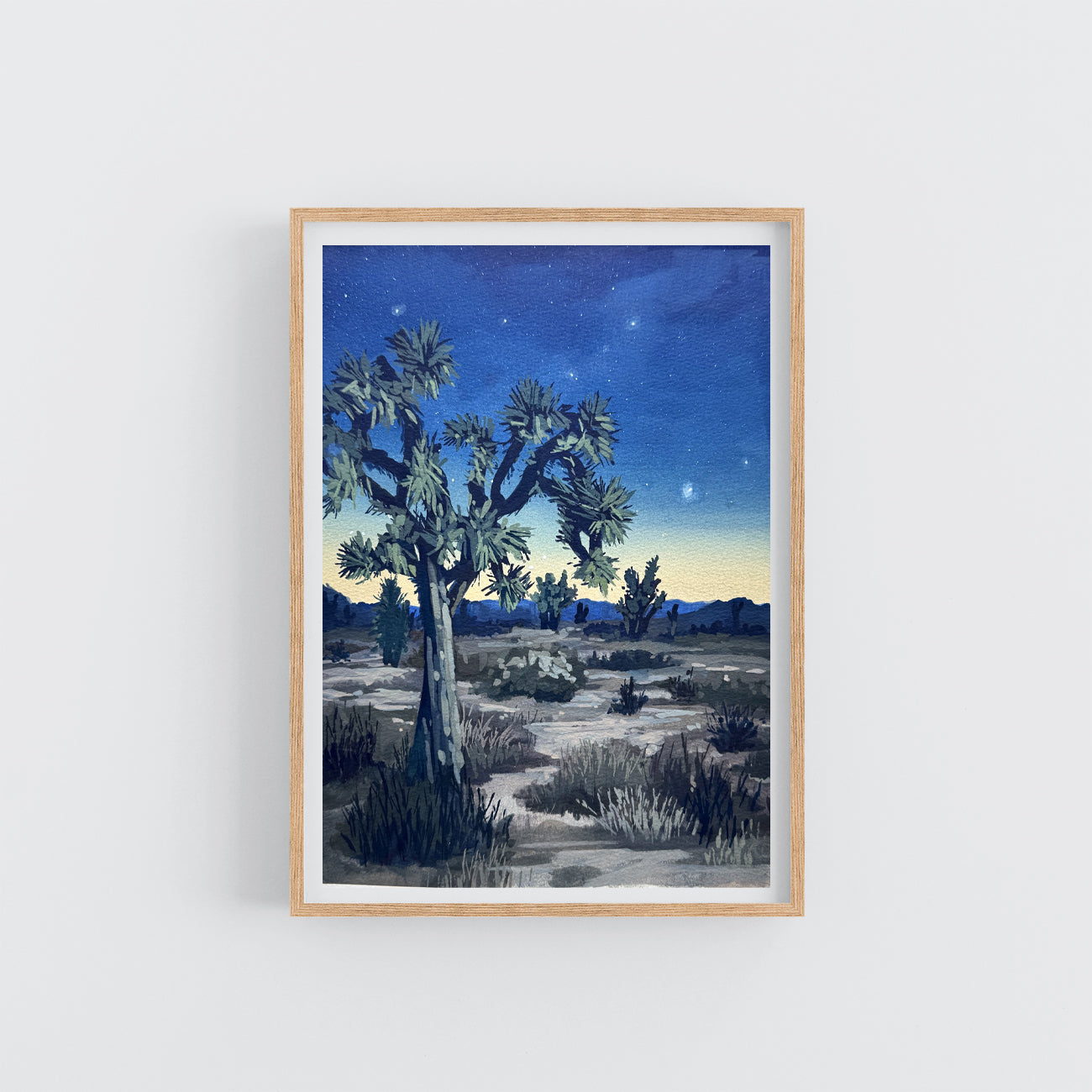 'Joshua Tree' National Park Original Gouache Painting