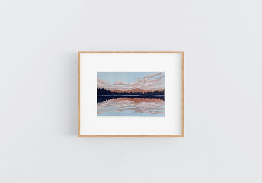 'Mirror Lake' Original Gouache Painting