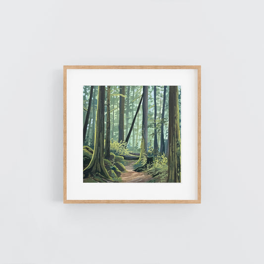 'Mossy Trail' Original Gouache Painting