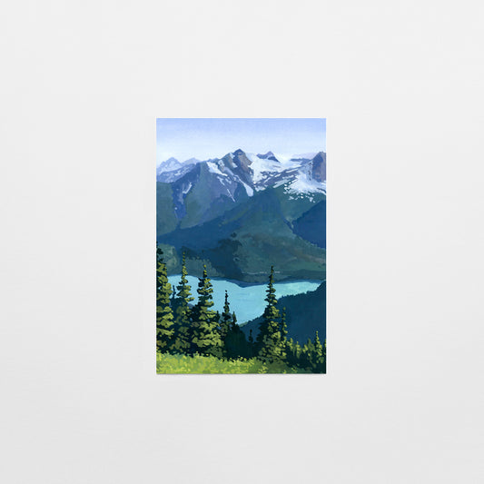 'North Cascades' National Park Art Postcard