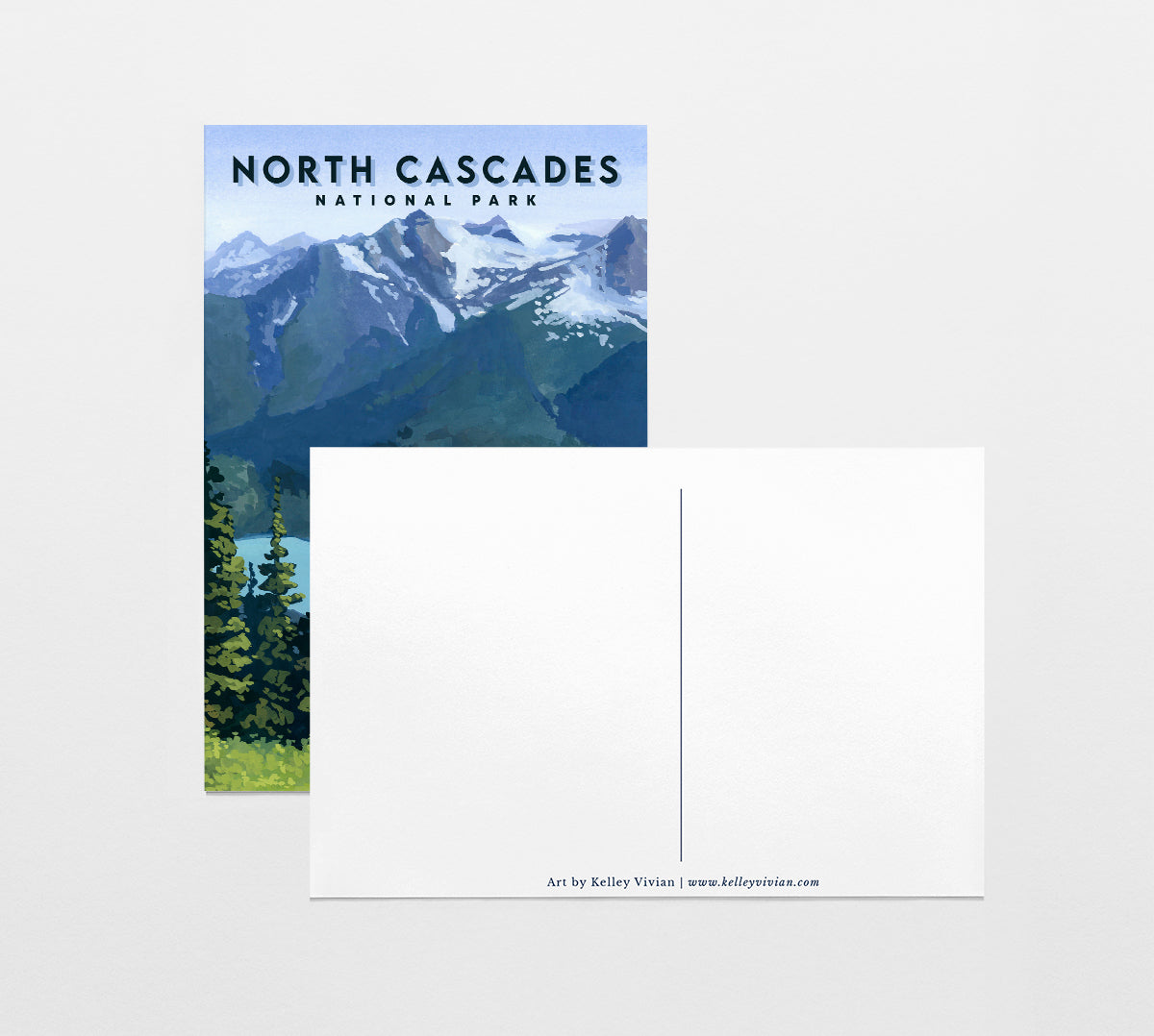 'North Cascades' National Park Travel Poster Postcard