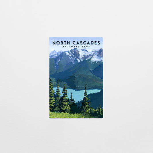 'North Cascades' National Park Travel Poster Postcard