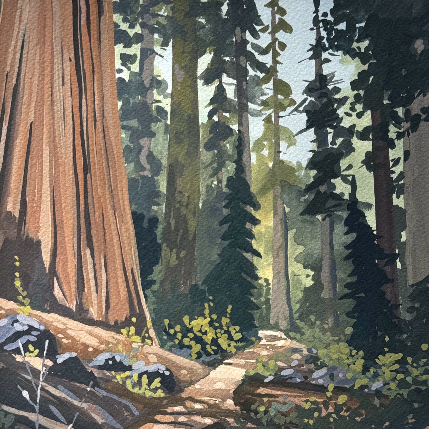 'Passing Through' Original Gouache Painting