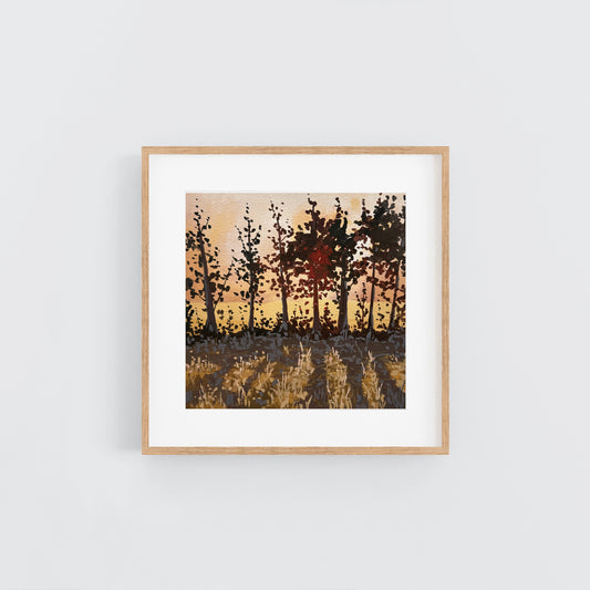 'Peeking Through' Original Gouache Painting