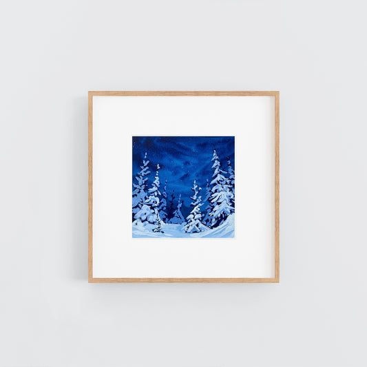 'Pristine Snow' Original Gouache Painting