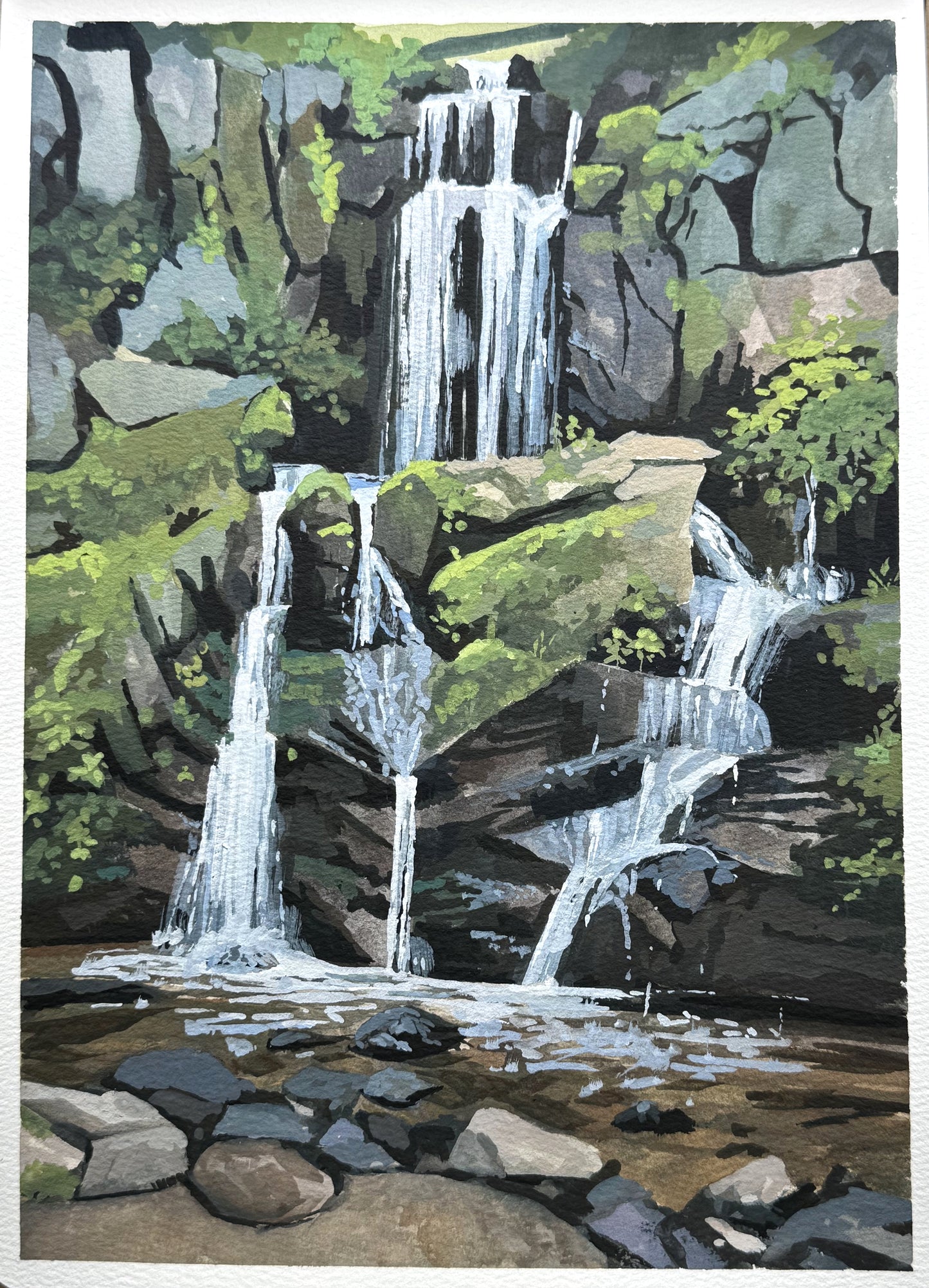 'Shenandoah National Park' National Park Original Gouache Painting