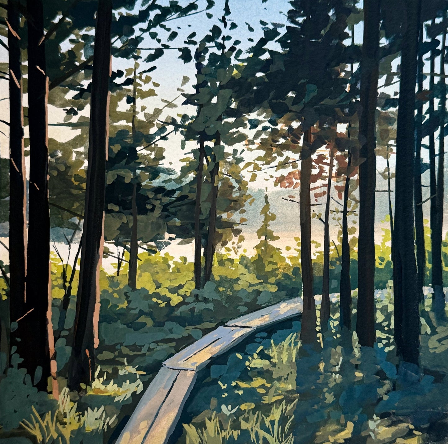 'Sunrise Trail' Original Gouache Painting