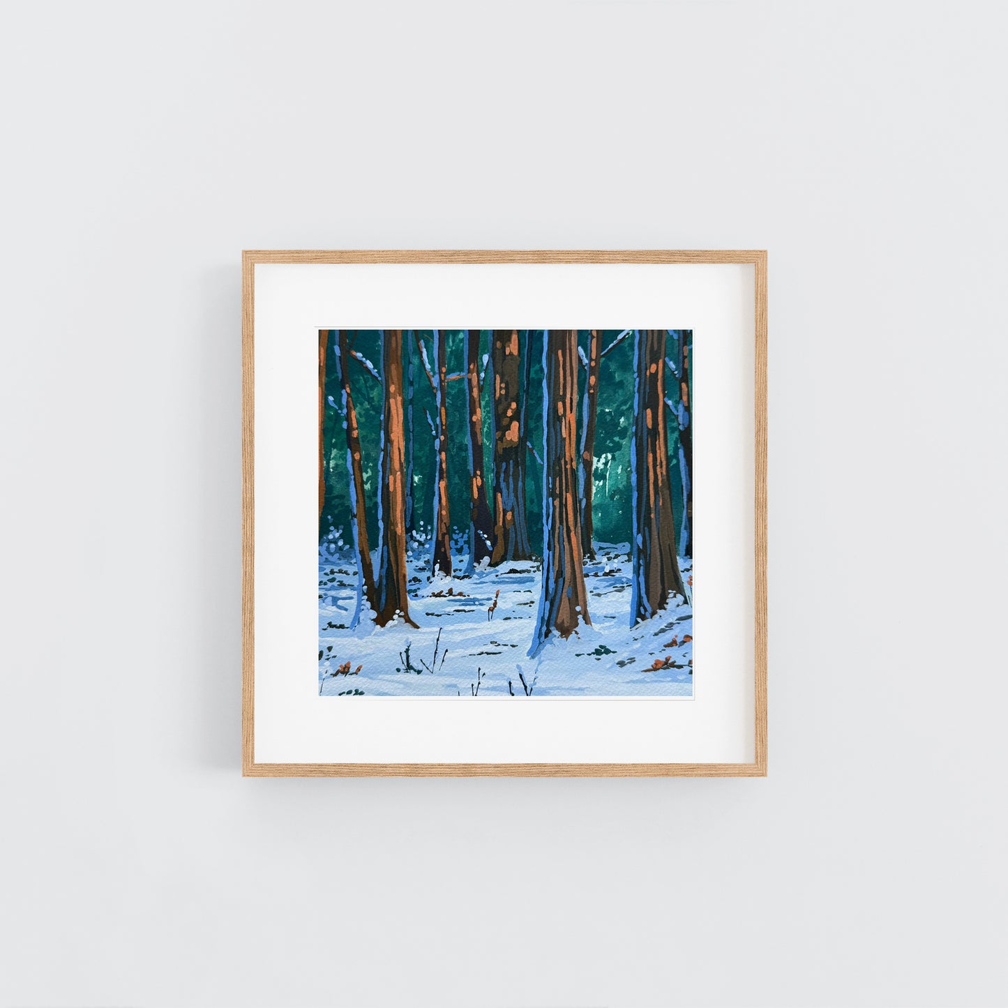 'Viridian Forest' Original Gouache Painting
