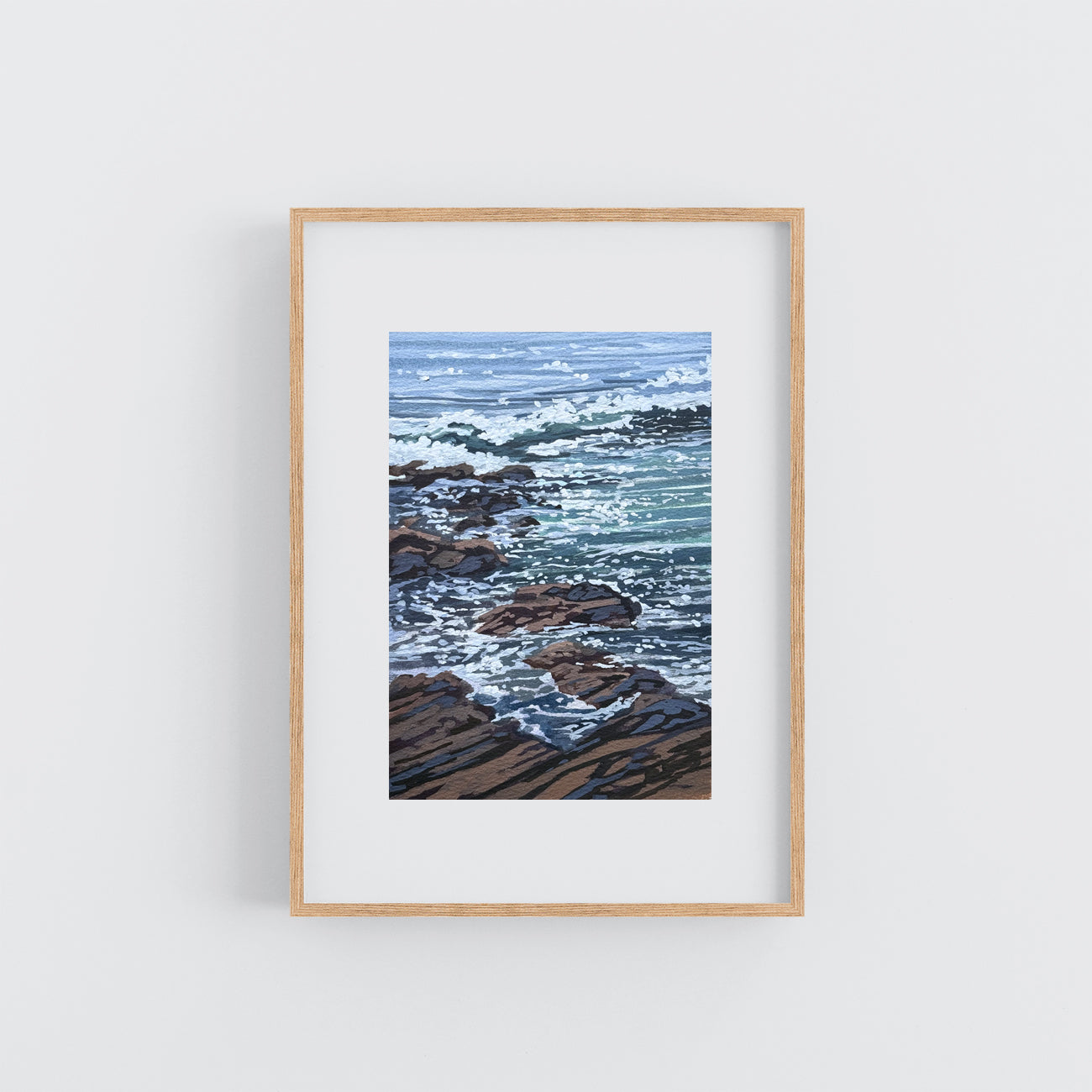 'Weathered Shore' Original Gouache Painting