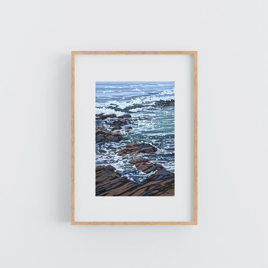'Weathered Shore' Original Gouache Painting
