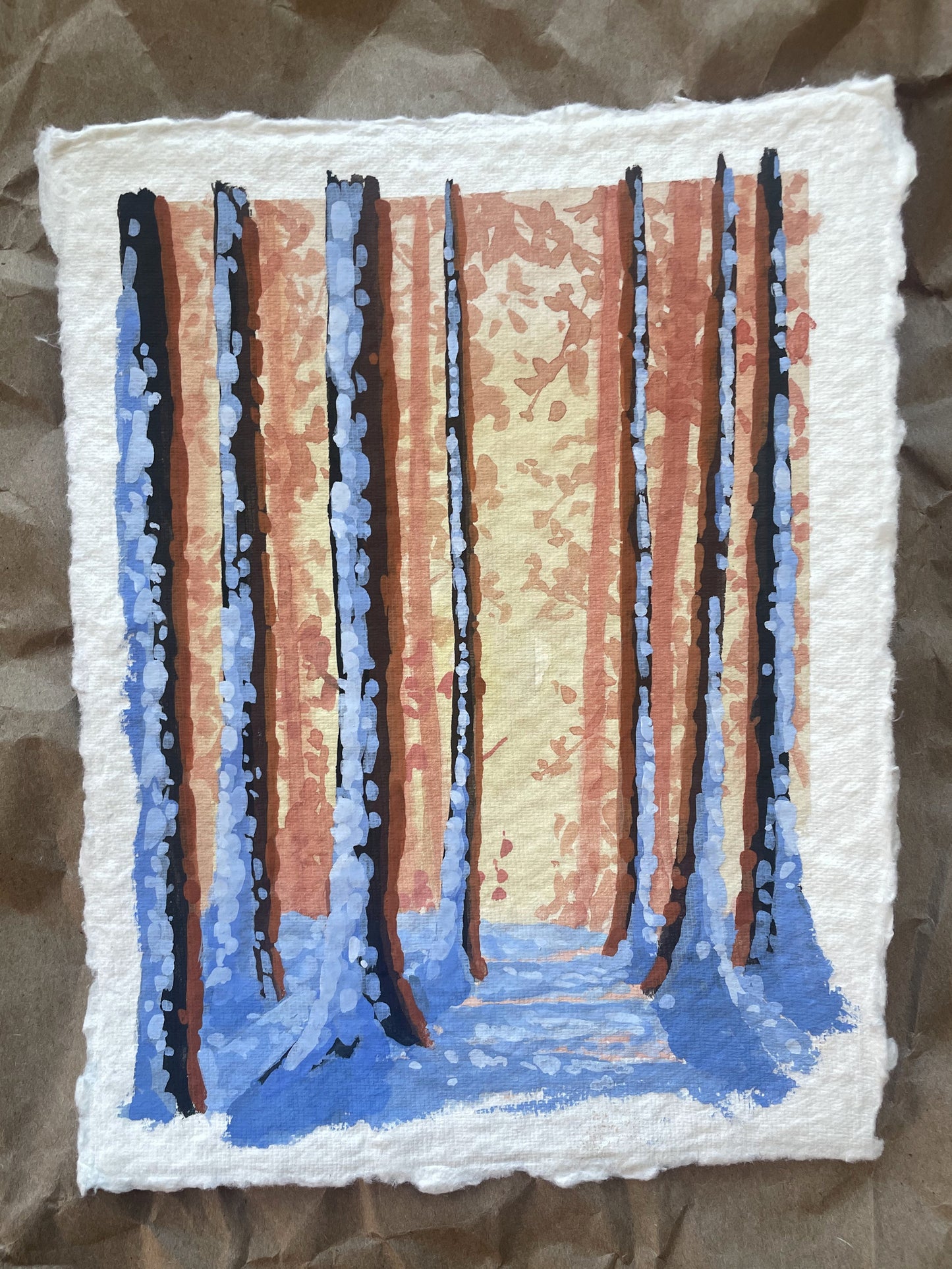 'Winter Magic xlix' Original Gouache Painting