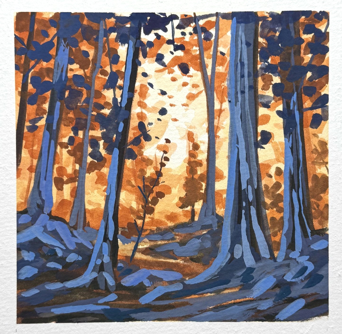 'Amber Trail' Original Gouache Painting