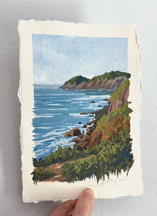 'Coastline' Original Gouache Painting