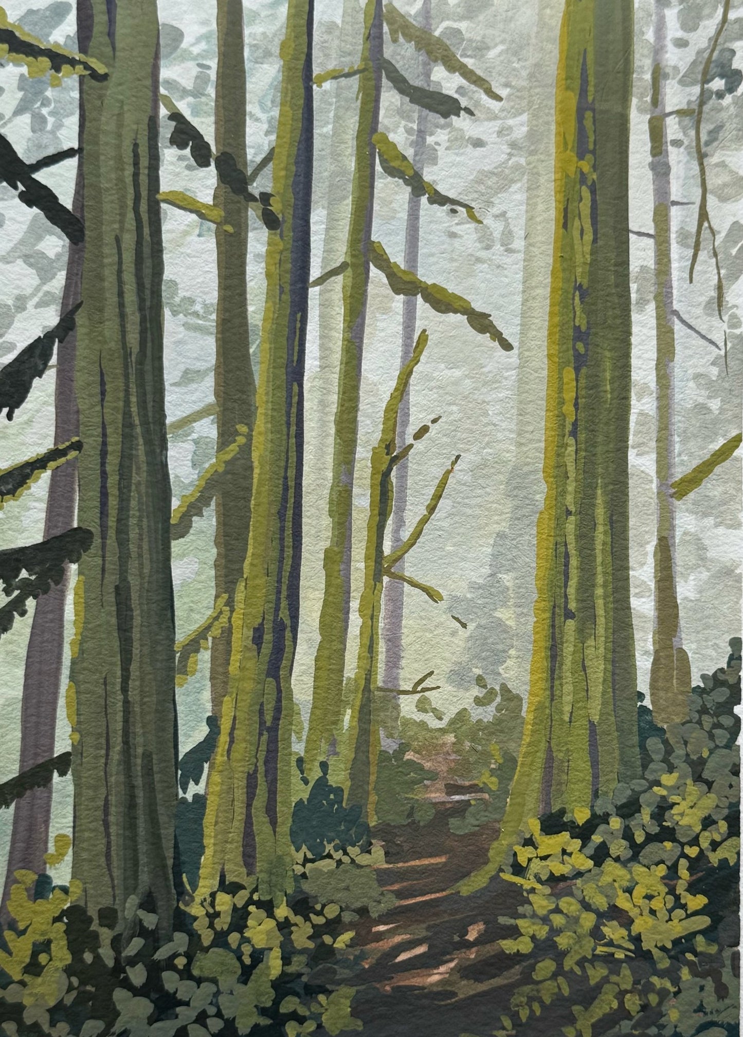 'Curious Path' Original Gouache Painting
