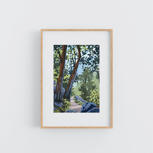 'Dappled Path' Original Gouache Painting