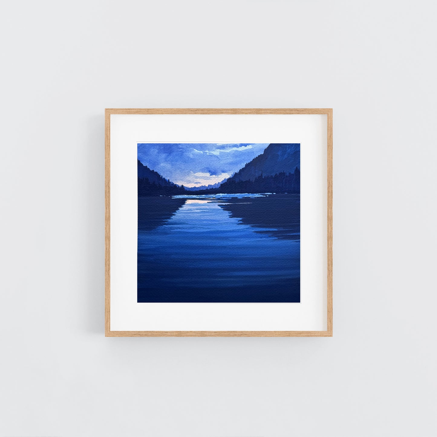 'Deep Blue' Original Gouache Painting