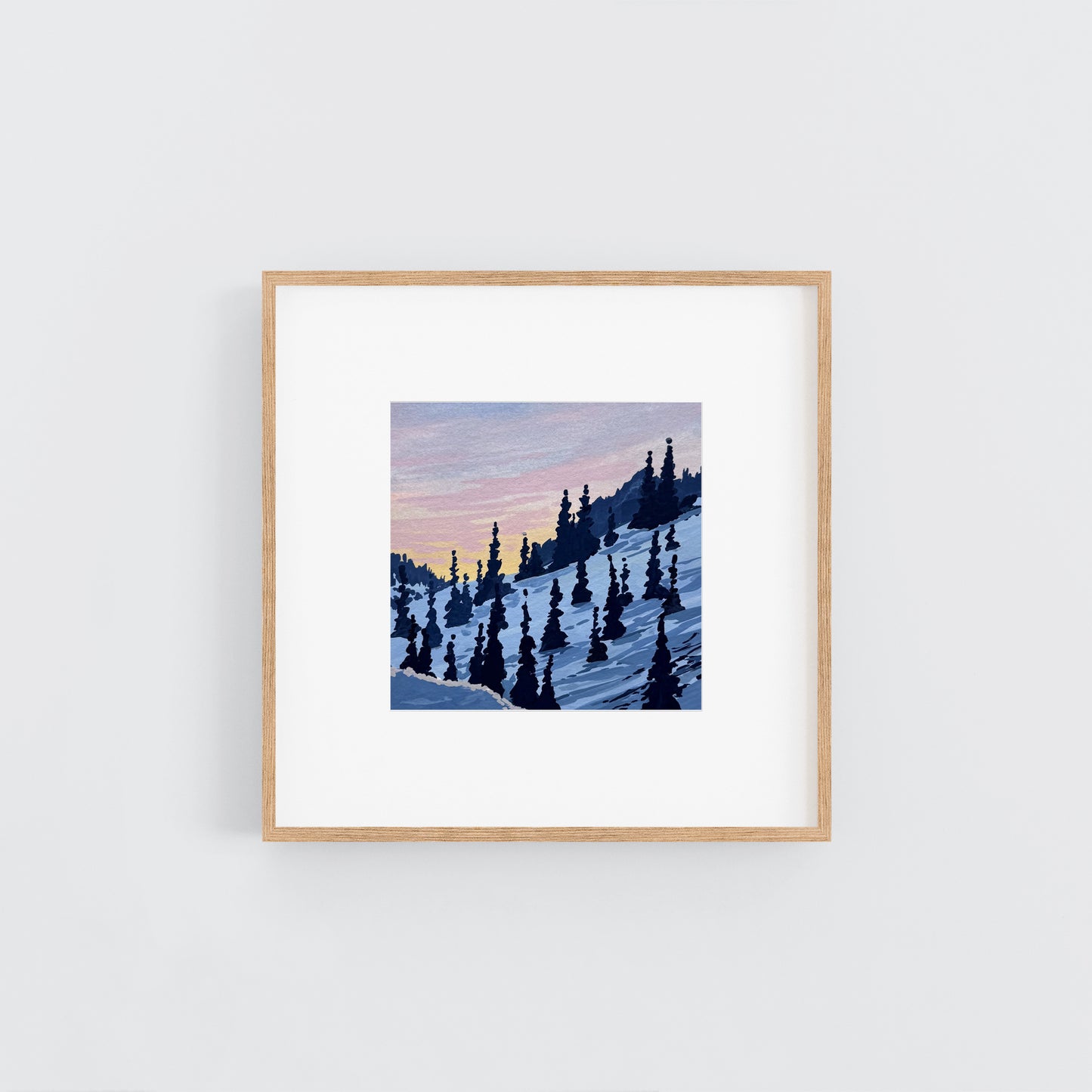 'Downhill Quiet' Original Gouache Painting