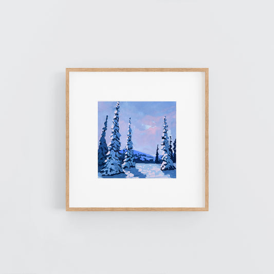 'Dreaming of Snow' Original Gouache Painting