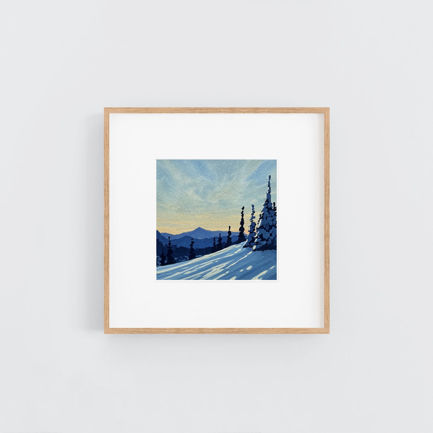 'Frosted View' Original Gouache Painting