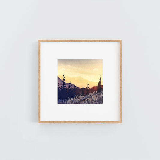 'Gold Horizon' Original Gouache Painting