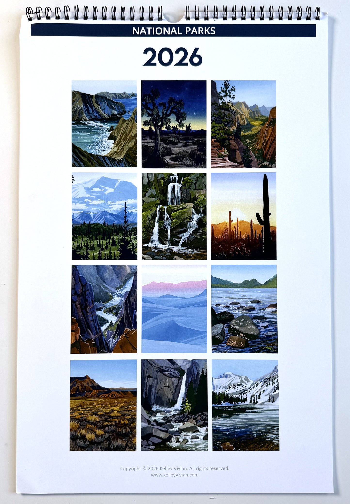 2026 National Parks Wall Calendar