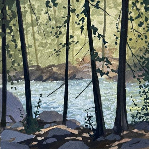 'Midday Brilliance' Original Gouache Painting