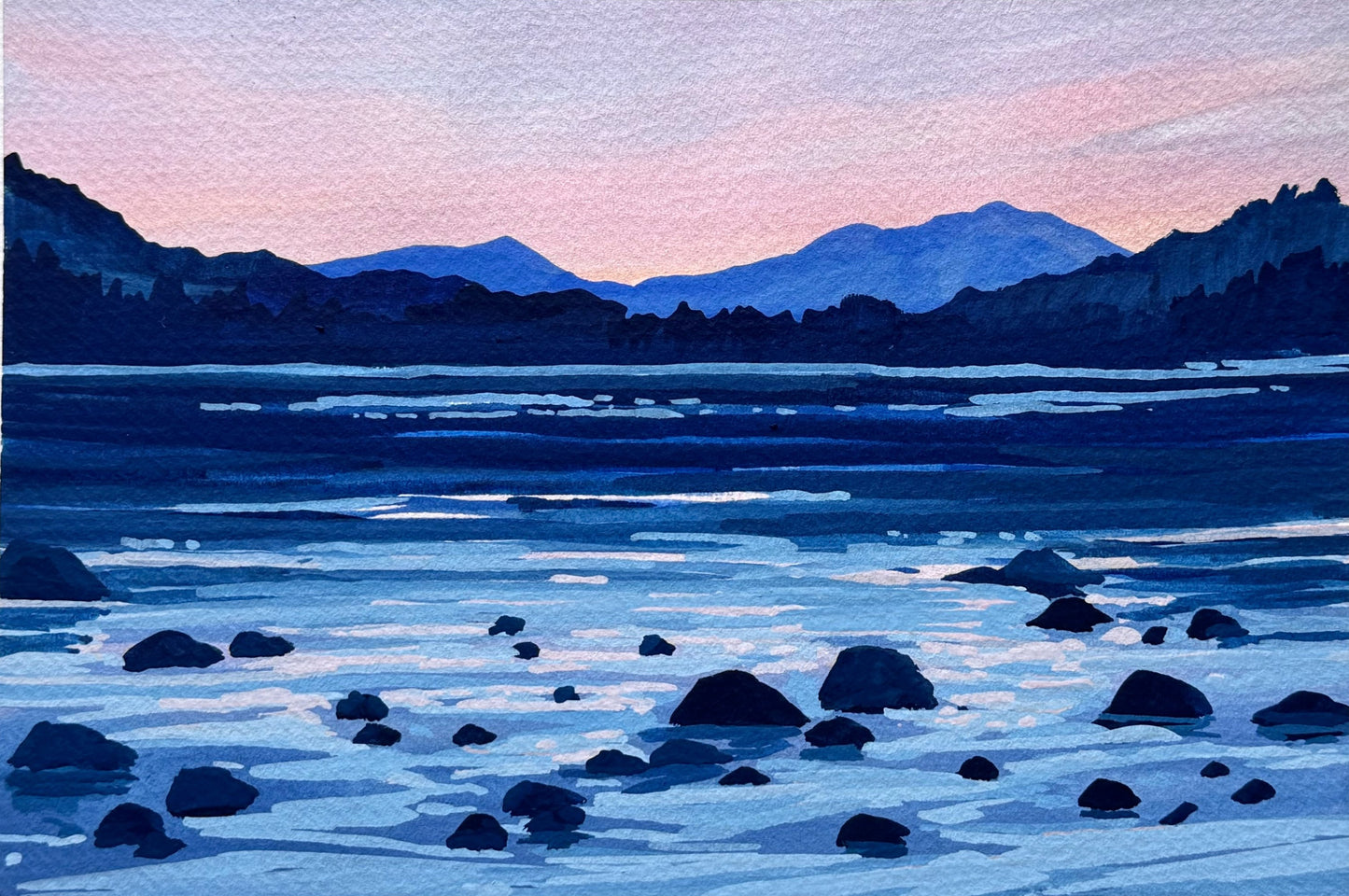 'Pastel Daydream' Original Gouache Painting