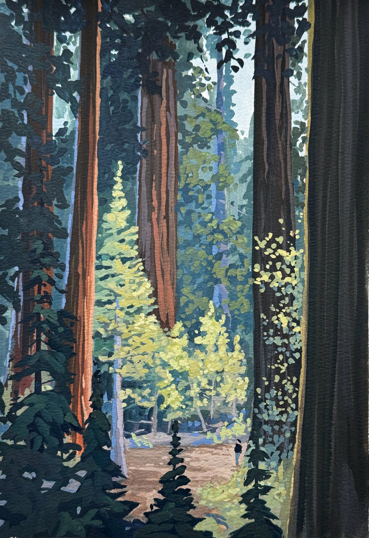 'Redwood Original Gouache Painting