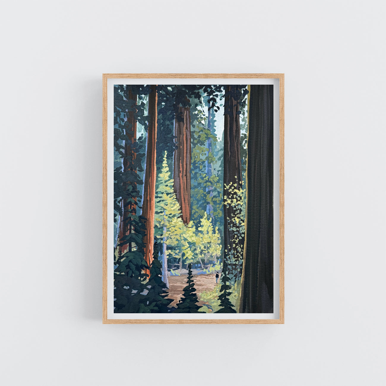 'Redwood Original Gouache Painting